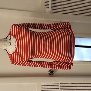 Red and Off white Belle Striped long sleeve top